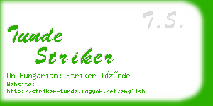 tunde striker business card